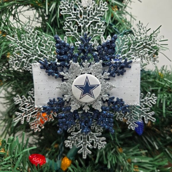 NWT Dallas Cowboys Ornament NFL Football Christmas Holiday Decor OOAK Handmade - Picture 1 of 4
